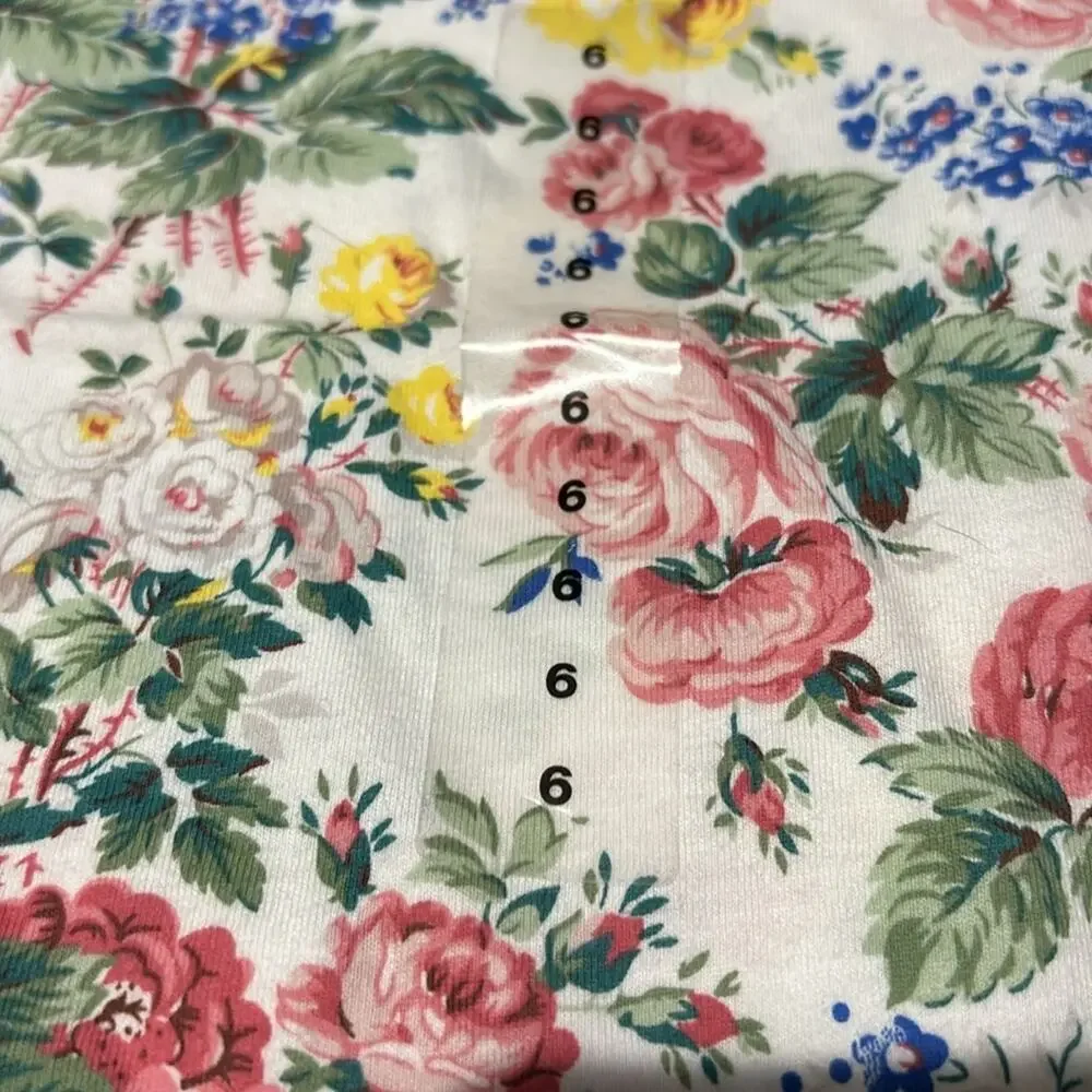 Ralph Lauren 6 💯cotton floral t shirt sage green white pink nwot soft